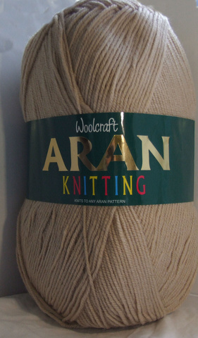 100% Acrylic Aran Yarn 400g Beige